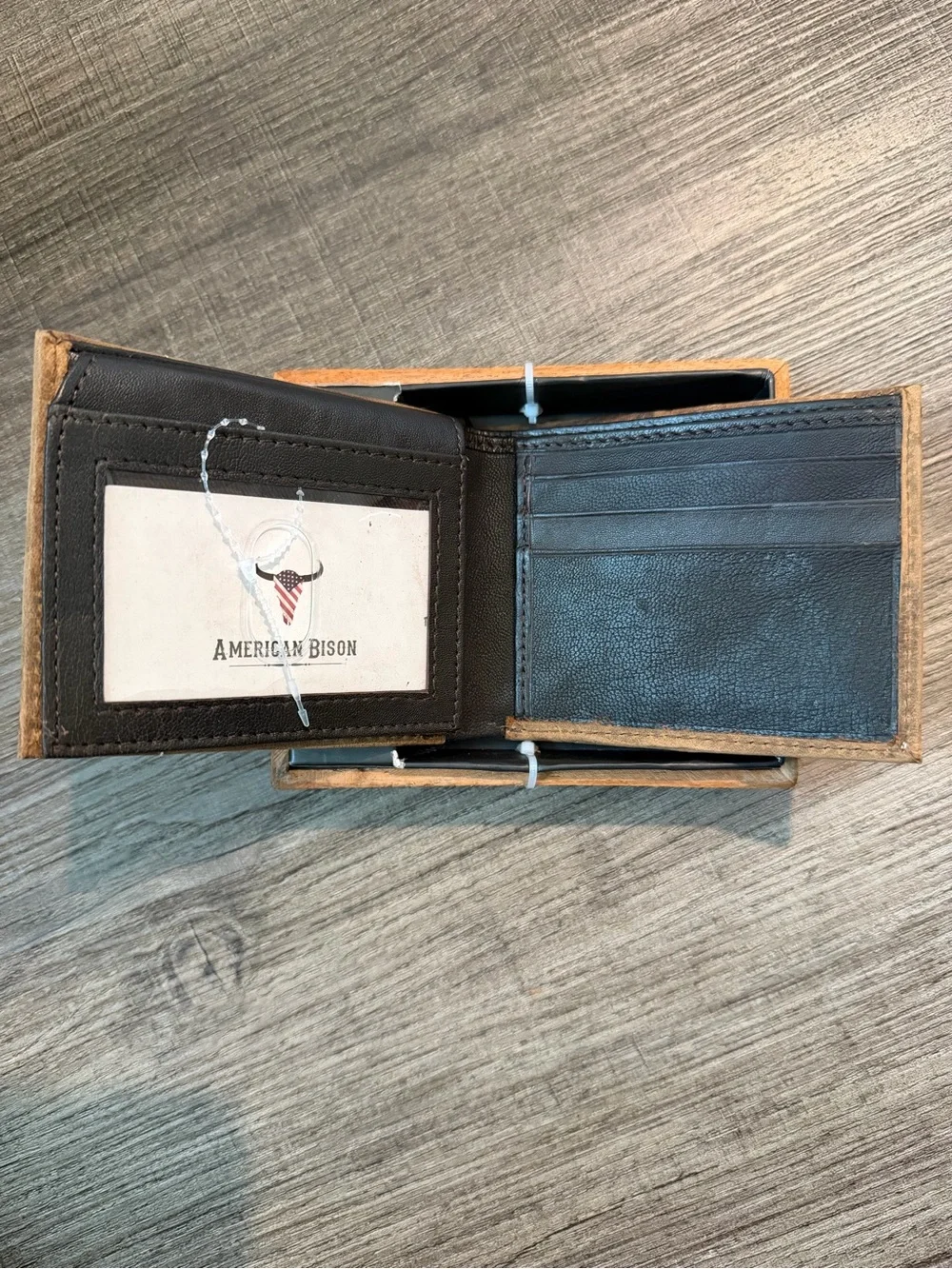 American Bison Brown Leather Men's Wallet